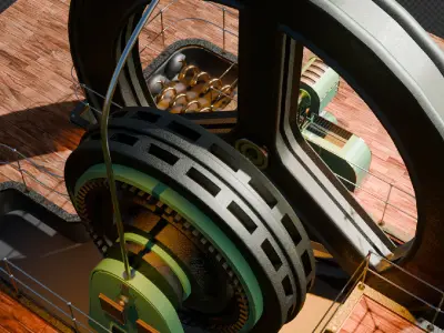 Dieselpunk Engine 3D model