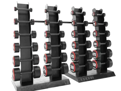 Dumbbell-Rack-Jordan-01 Low-poly 3D model