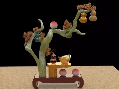 chinese gourd tree  3D model