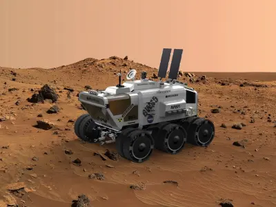 Mars Surface Rover Low-poly 3D model
