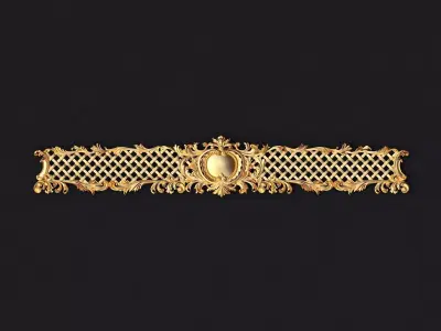 dekor ornate gold belt 3D model