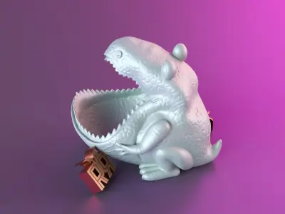 Tiger Sculpture Desk Organizer Entryway Key Holder 3D print model