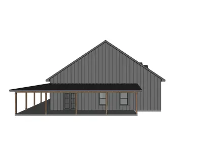 Barndominium House 080 -Archimple LLC Low-poly 3D model