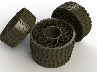 Airless tyre V2 3D print model
