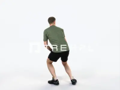 Mistery 08I Football Changing Direction Sports Man Low-poly 3D model