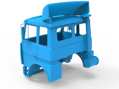 MAZ 5516 Cabin 3D print model