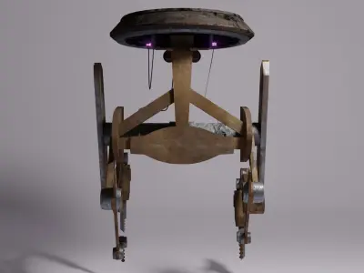 Lava Droid Free low-poly 3D model