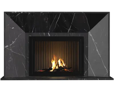 Marble Fireplace in Art Deco style 3D model