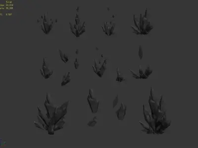 Stone Rainbow City - Crystal Combination 3D model