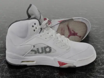 NIKE AIR JORDAN 94 SUPREME 3D SHOE - WHITE Low-poly 3D model