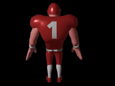American Football Player Low-poly 3D model
