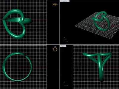 Minimal Abstract Ring 15 3D print model