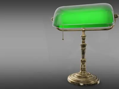 The bankers lamp 3D model