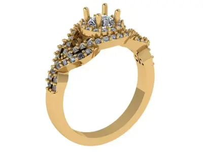v shape solitaire  3D print model