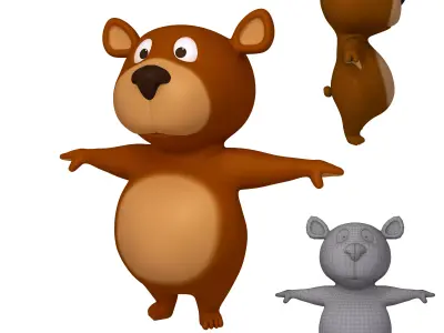 Bear Cartoon 3D model
