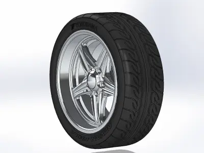 Custom wheels Billet HollowPoint 18inch for scale model 3D print model