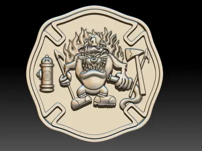 ANGRY fireman 3D print model