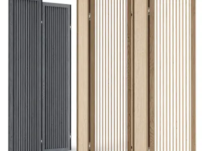 Decorative wooden screen  3D model
