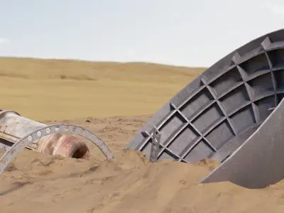 Sci-Fi Scrap Low-poly 3D model