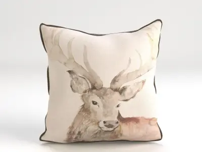 Voyage Cushion Piped Pillow 3D model