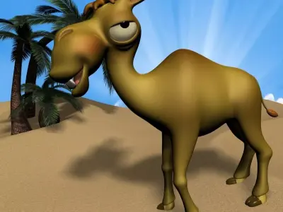 Cartoon Camel RIGGED Low-poly 3D model