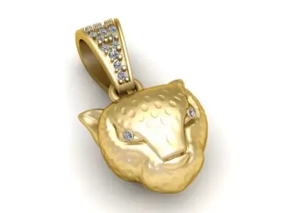 Leopard Head Pendant 3D print model