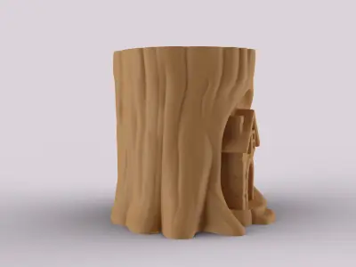 Enchanted Tree Stump - Planter - Organizer 3D print model