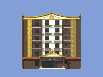 Exquisite Southeast Asian - Style Apartment 3D Model 3D model