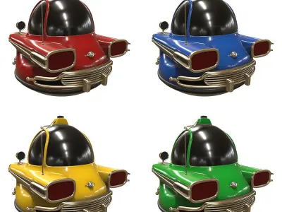 Stylized car 3d model Low-poly 3D model