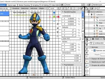 Megaman-NT-Warrior mega man character Free 3D model