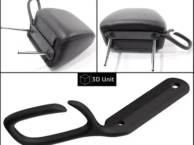 Dodge Challenger Seat Belt Holders 3D print model