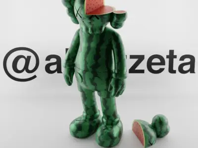 Kaws Watermelon for Print 3D print model