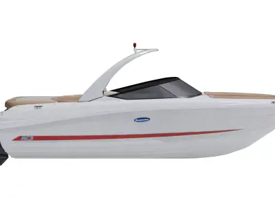 Powerboat Low-poly 3D model