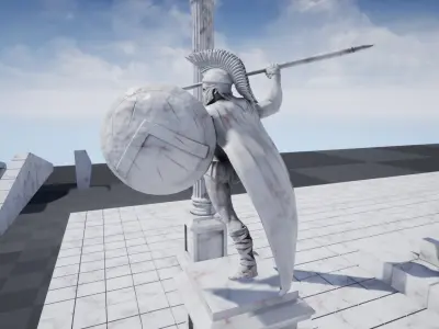 Spartan monument 1 Low-poly 3D model