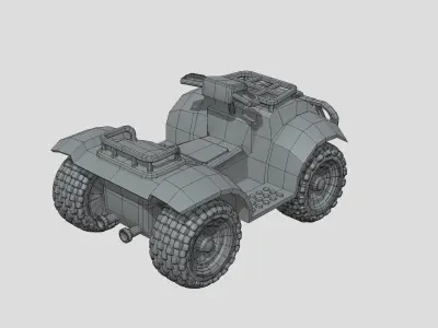 Stylized Toon Atv Low-poly 3D model