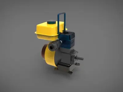 Yanmar gasoline engine 3D print model
