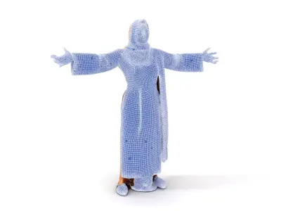 Elegant Brown Abaya model pack Low-poly 3D model