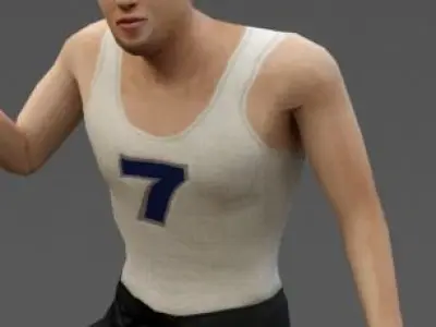 Male Basketball Player Low-poly 3D model