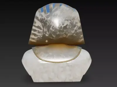 Majestic Pharaoh Bust - Gold - Lapis Egyptian Royal Sculpture 3D print model