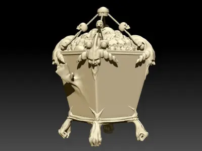 Lantern ornate glass container 3D model