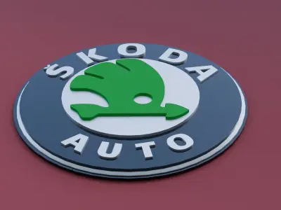 3D Skoda Logo 3D model
