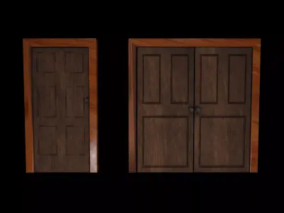 wooden door 3D model