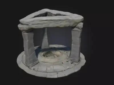 Ancient Stone Portal  Gateway to Forgotten Magic 3D model