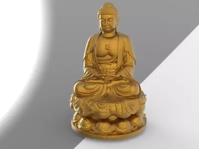 thailand buddha head 01 3D print model