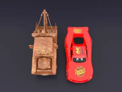 McQueen and Mater 3D model