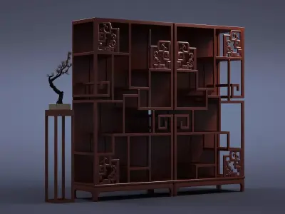 cabinet cabinet wardrobe sofa bed table bookshelve 3D model