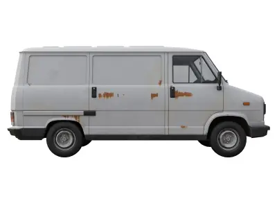 Fiat Ducato 1982 Low-poly 3D model