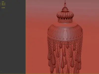 Arabic colorful lantern 3D model