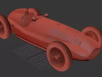Mercedes Benz W165 Formula Racing Car 1939 3D print model