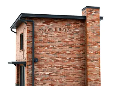 Red Brick House model pack Low-poly 3D model